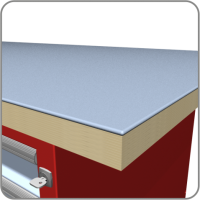 Столешница с металлическим настилом 4мм для стола Монтажника 1200мм 08.112М-7016 Ferrum